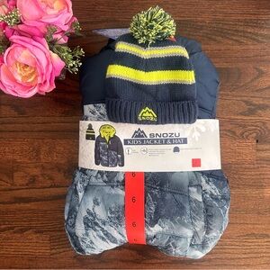 NWT Snozu winter coat and hat, size 6